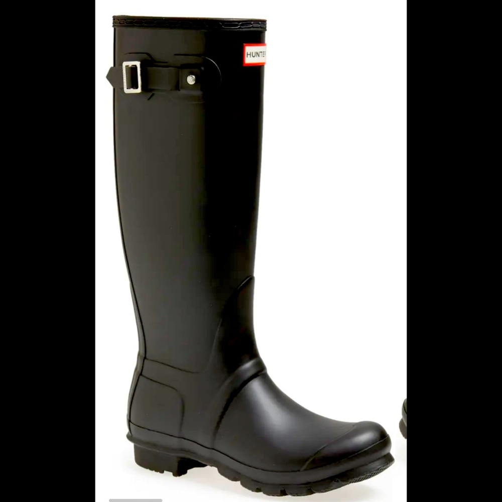 NEW HUNTER RAIN BOOTS TALL (Black, US 9)